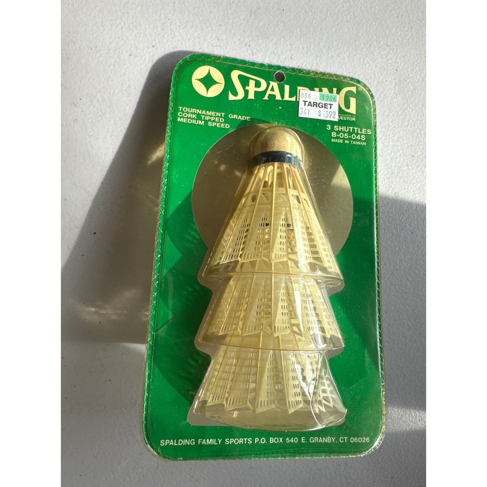 Spalding Vintage Badminton Shuttles 3 Pack Tournament Grade Cork Tipped B-05-04S